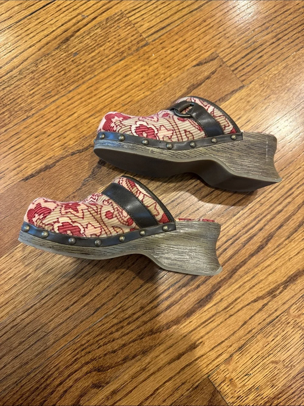 Old Nay Children's 11 Vintage Floral Platform Clog Mules